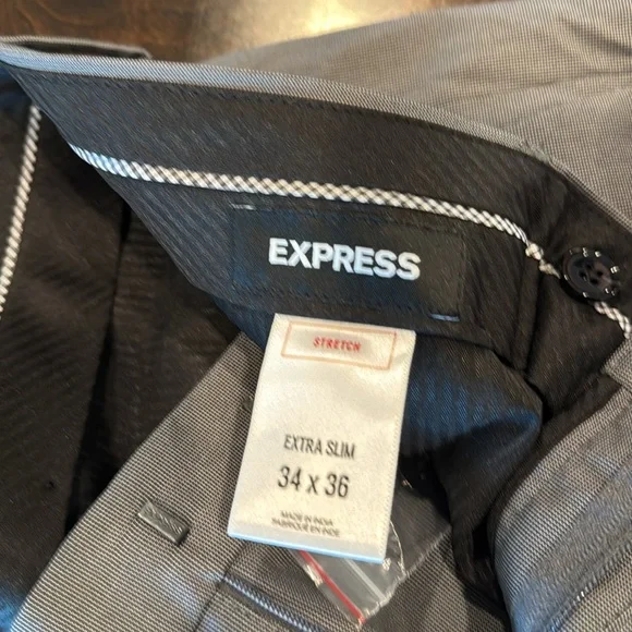 Express Extra Slim Men’s Gray Pants. 34x36 - Picture 4 of 4